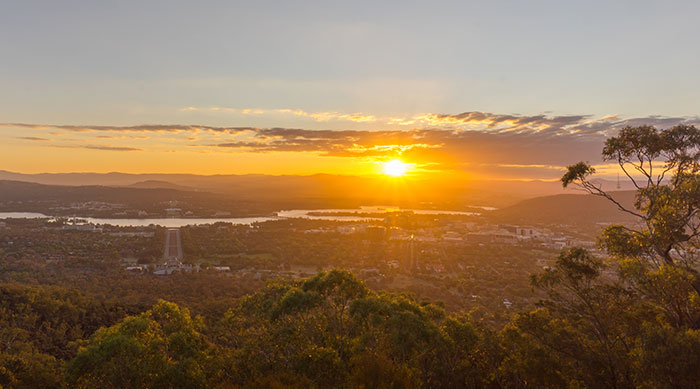 Canberra vu depuis le mont Ainslie
