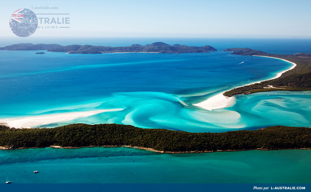 Plage de Whitehaven sur l'île Whitsunday