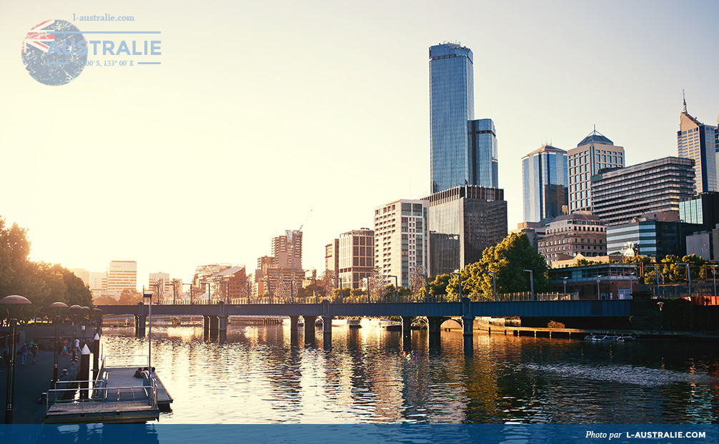 Vue de la rivière Yarra à Melbourne en Australie