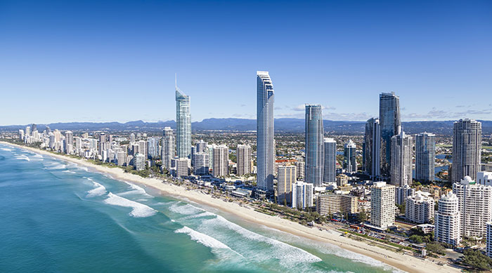 Surfers Paradise sur la Gold Coast dans le Queensland en Australie